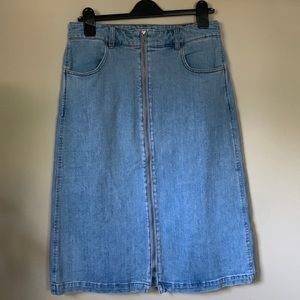 Madewell denim jeans skirt zip sz 30 NWOT